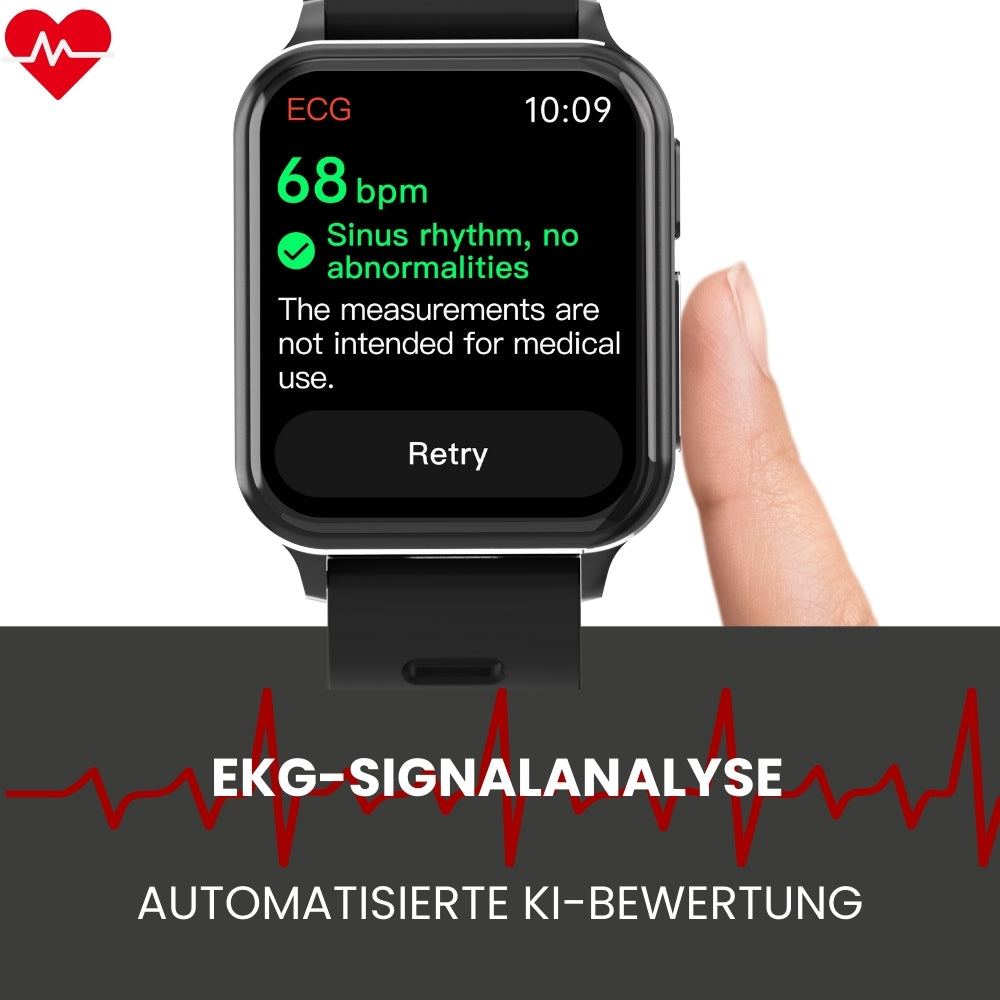 Coxsmart G10-RIG mit EKG, Herzfrequenz, Blutsauerstoff, Schlafüberwachung, Gesundheits-SmartWatch