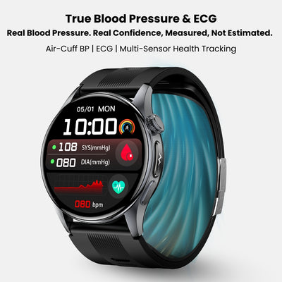Coxsmart CXS200 Air-Cuff Blood Pressure & ECG Smartwatch with Remote Monitoring and SOS