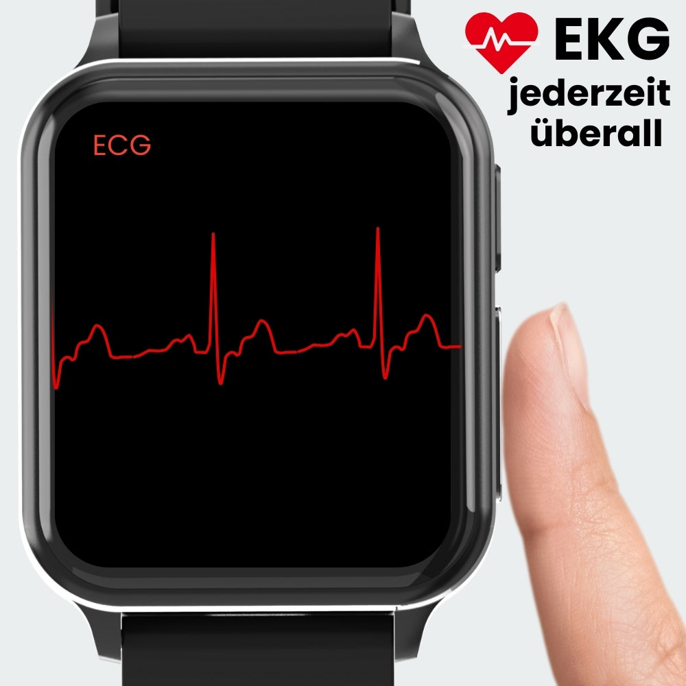 Coxsmart G10-RIG mit EKG-Herzfrequenz, Blutsauerstoff, Schlafüberwachung, Gesundheits-SmartWatch