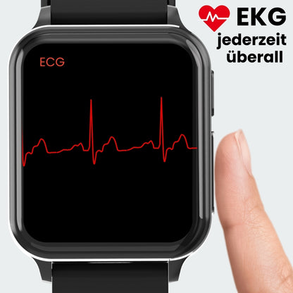 Coxsmart G10-RIG mit EKG-Herzfrequenz, Blutsauerstoff, Schlafüberwachung, Gesundheits-SmartWatch