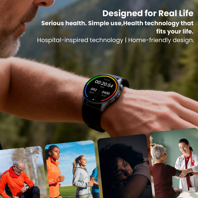 Coxsmart CXS200 Air-Cuff Blood Pressure & ECG Smartwatch with Remote Monitoring and SOS